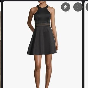 Juniors Black Halter Dress